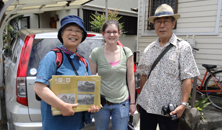 Professor Zarzar and her host family in Tokyo