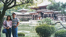 Dr. Palmer and his fiancée visiting the Byōdō-in temple, one of Japan's National Treasures